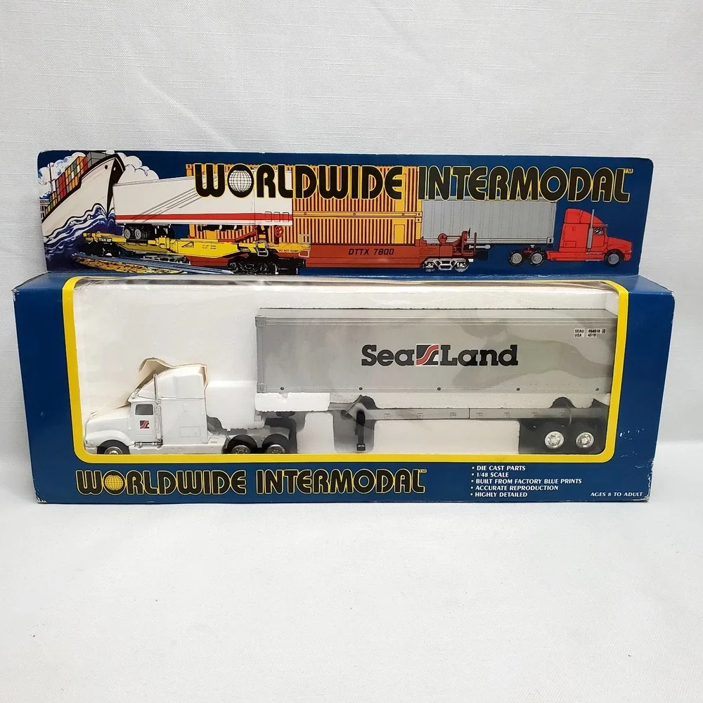 Worldwide Intermodal ◇ 1:48 Scale Diecast Semi Truck ◇ Sea‎ Land ◇ NEW